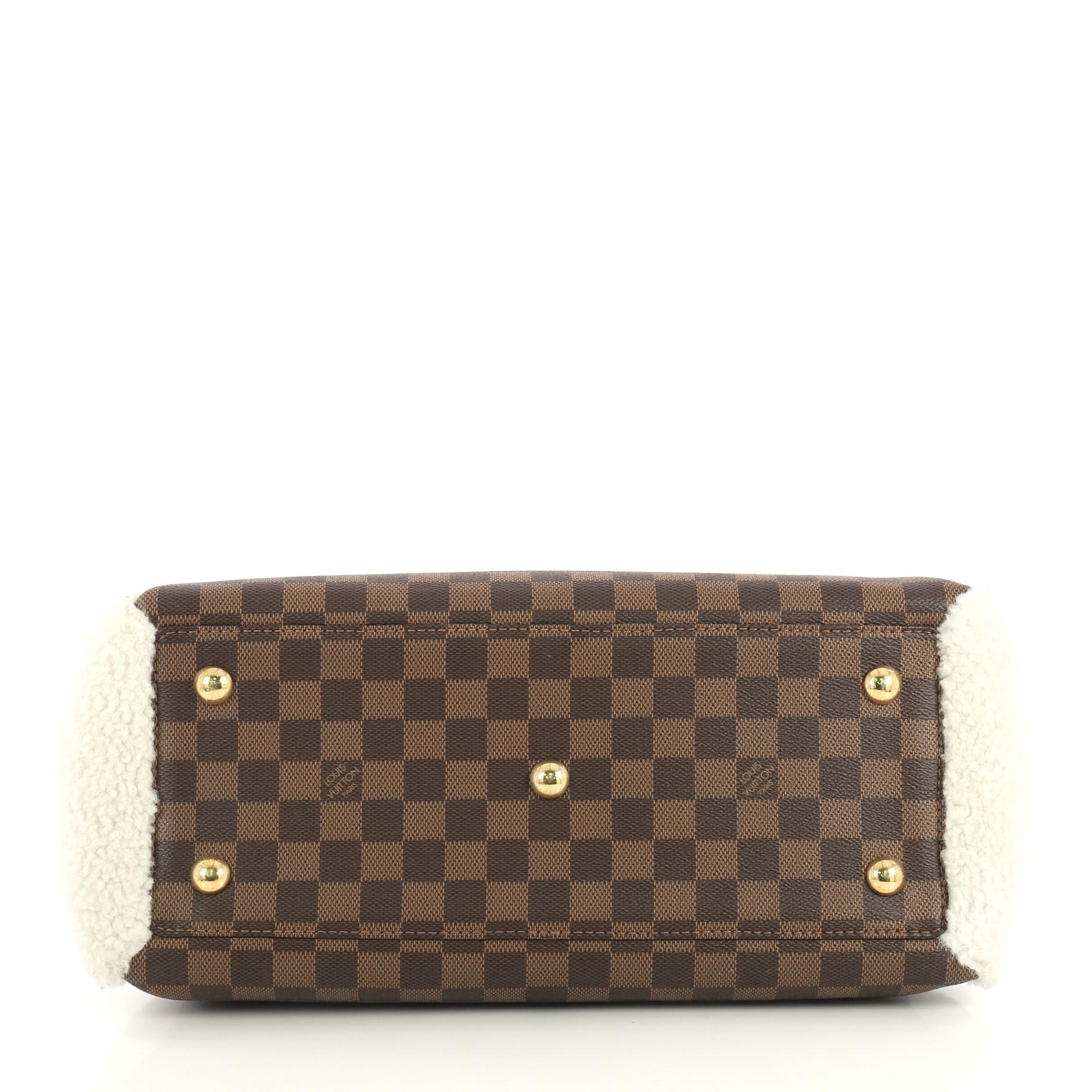 Louis Vuitton Normandy Handbag Damier with Shearling 1