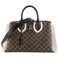 Louis Vuitton Normandy Handtasche Damier mit Shearling