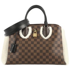 Louis Vuitton Normandy Handbag Damier with Shearling