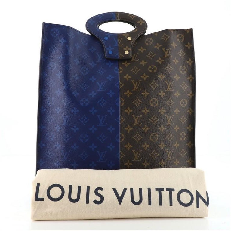 Louis Vuitton Black, Grey Split Monogram Eclipse North South Tote Louis  Vuitton