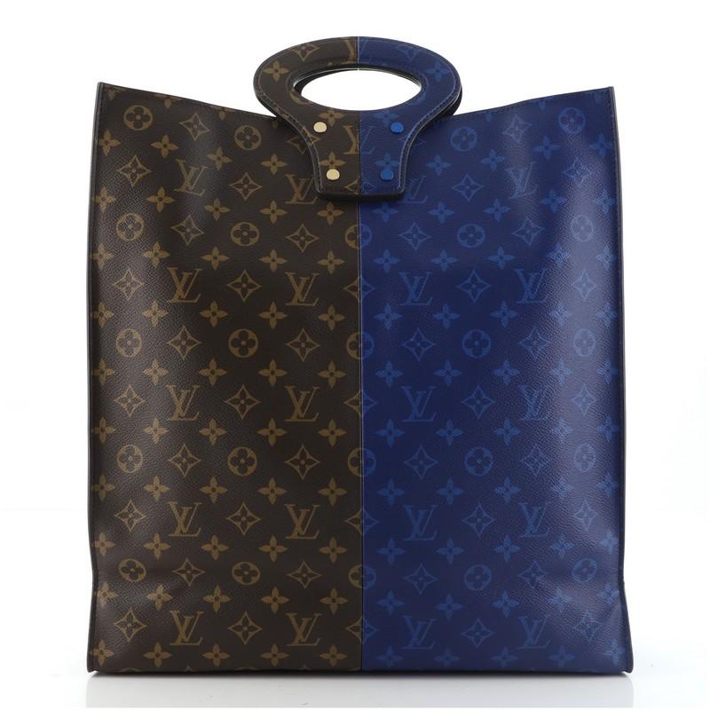 Louis Vuitton North South Tote Monogram Eclipse Split Canvas In Good Condition In NY, NY
