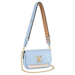 Louis Vuitton Nuage Blue Grained Calf Leather Lockme Tender Bag