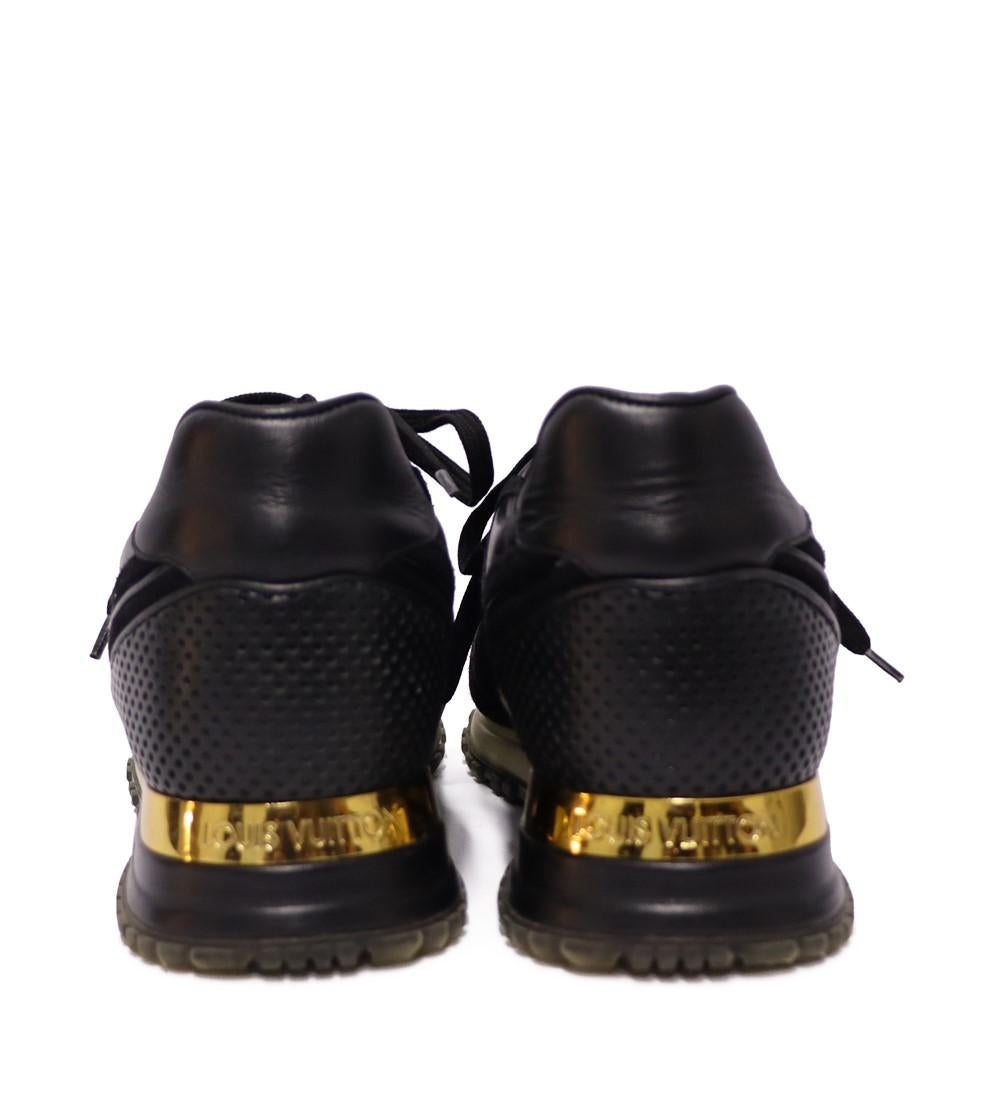 Women's Louis Vuitton Nubuck Calfskin Perforated Run Away Sneakers Size EU 38 For Sale