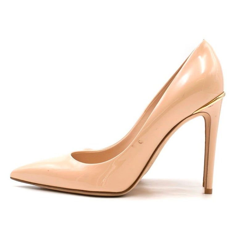 Louis Vuitton Nude Patent Leather First Lady Pumps US 7.5 at 1stDibs