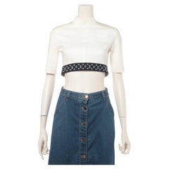 Louis Vuitton Nylon Crop-top T-shirt Ivory