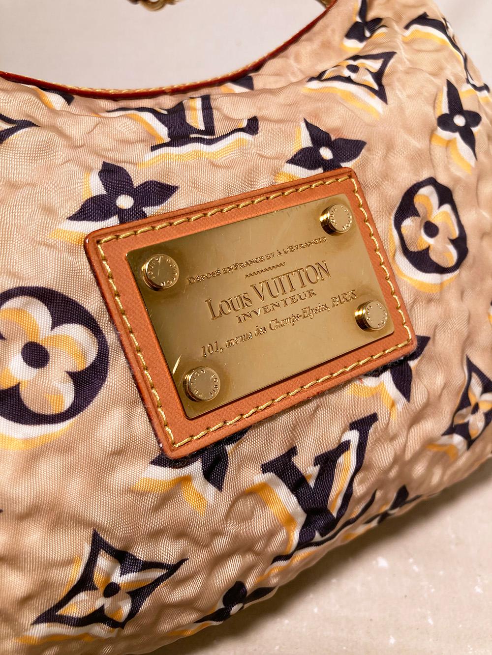 Beige Louis Vuitton Nylon Monogram Bulles PM Bag- Limited Edition