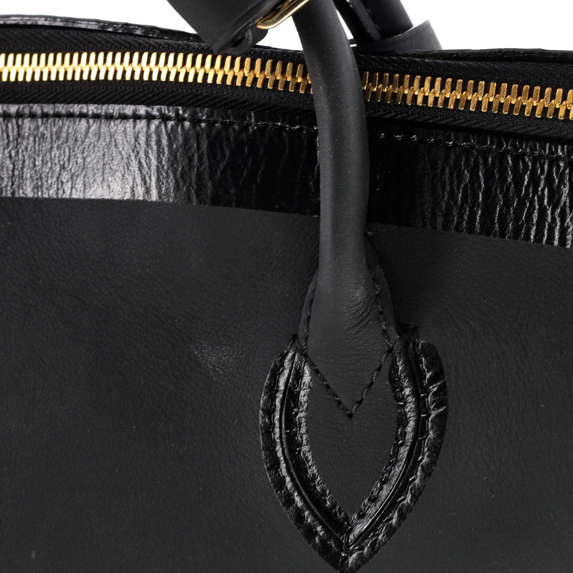 Louis Vuitton Obsession Lockit Handtasche gummiertes Kalbsleder Ost-West im Angebot 3