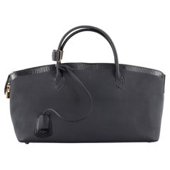 Louis Vuitton Obsession Lockit Handbag Rubberized Calfskin East West