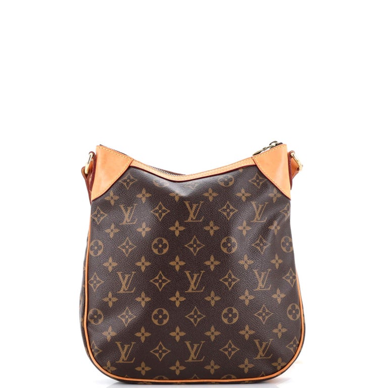 Louis Vuitton BROWN MONOGRAM COATED CANVAS and BLACK CALFSKIN LEATHER ODEON  PM at 1stDibs