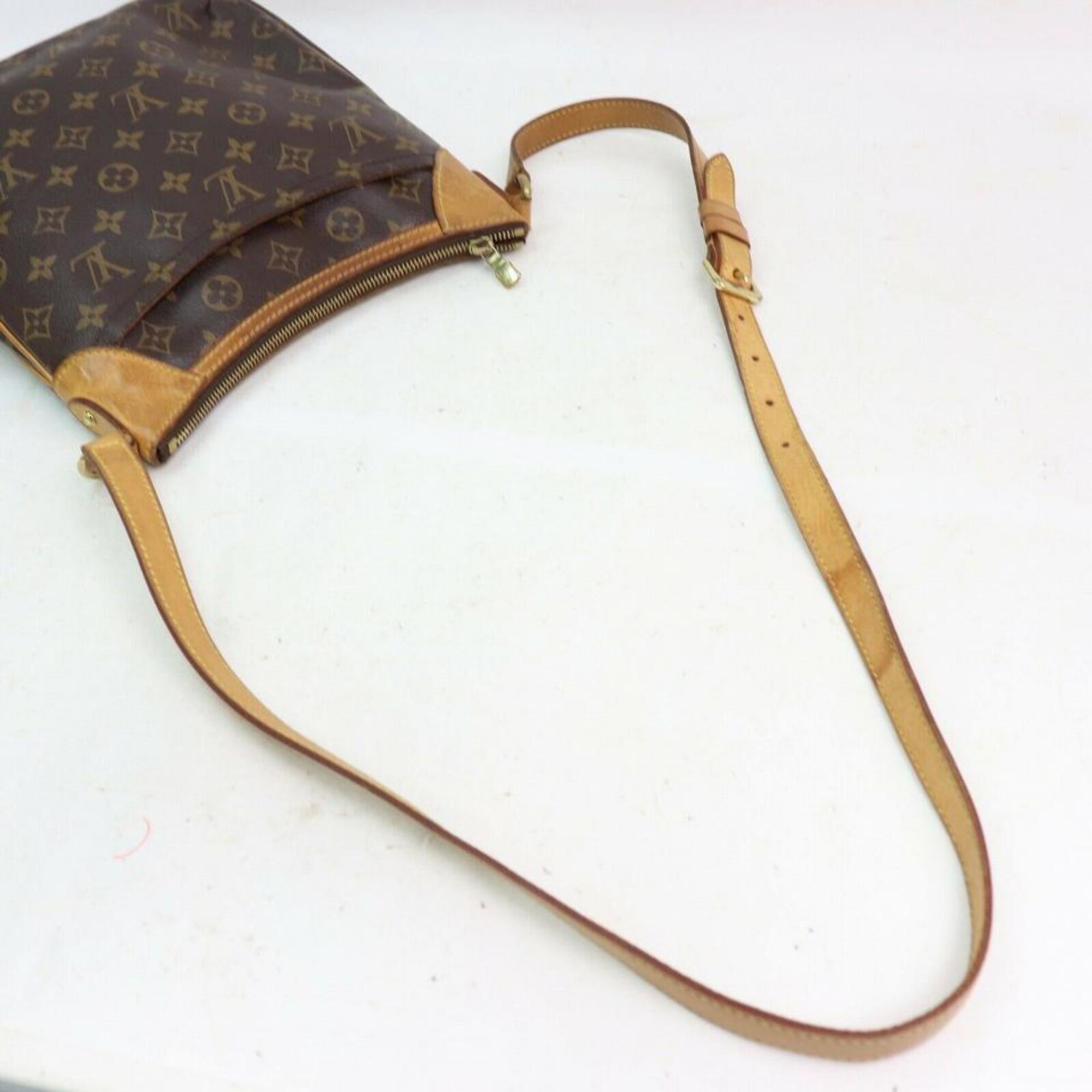 Louis Vuitton Odeon Monogram Pm 870651 Brown Coated Canvas Cross Body Bag In Good Condition For Sale In Forest Hills, NY