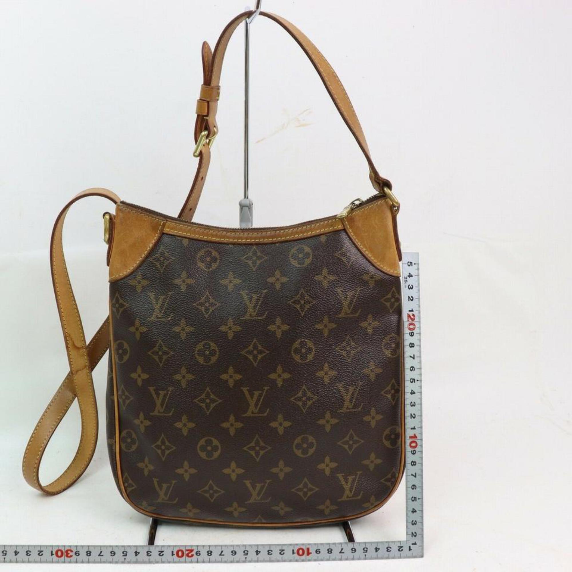 Women's Louis Vuitton Odeon Monogram Pm 870651 Brown Coated Canvas Cross Body Bag For Sale