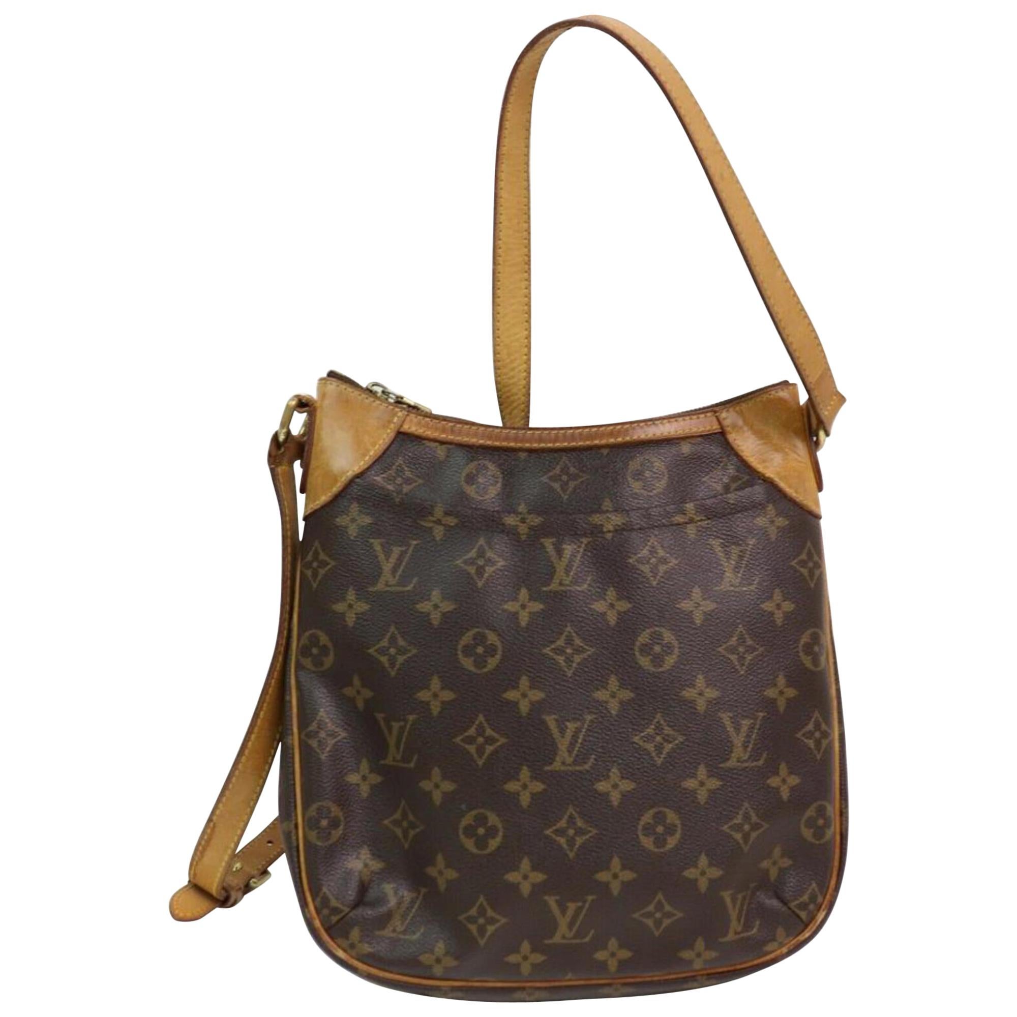 Louis Vuitton Odeon Monogram Pm 870651 Brown Coated Canvas Cross Body Bag For Sale