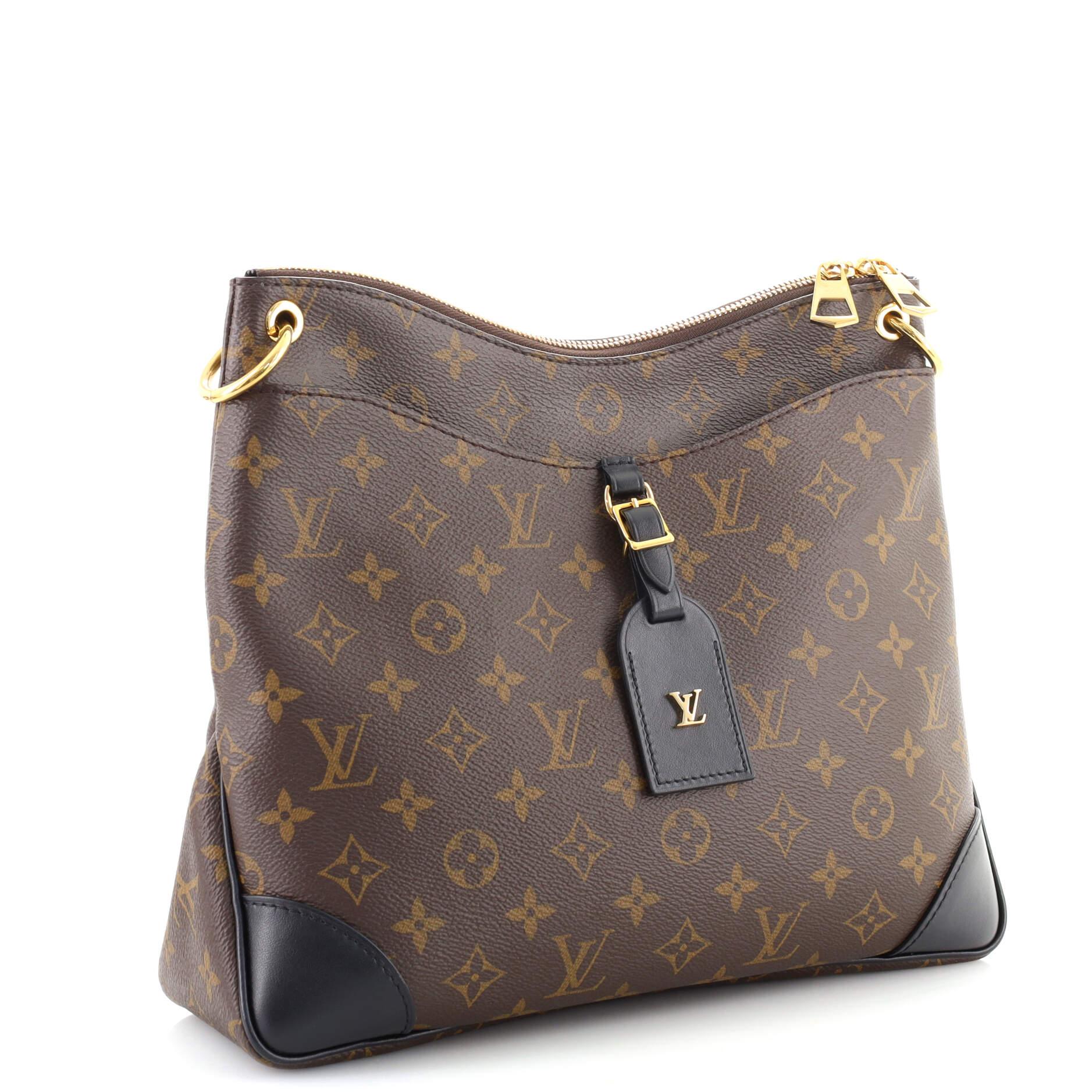 Louis Vuitton Odeon NM Handbag Monogram Canvas with Leather MM In Good Condition In NY, NY