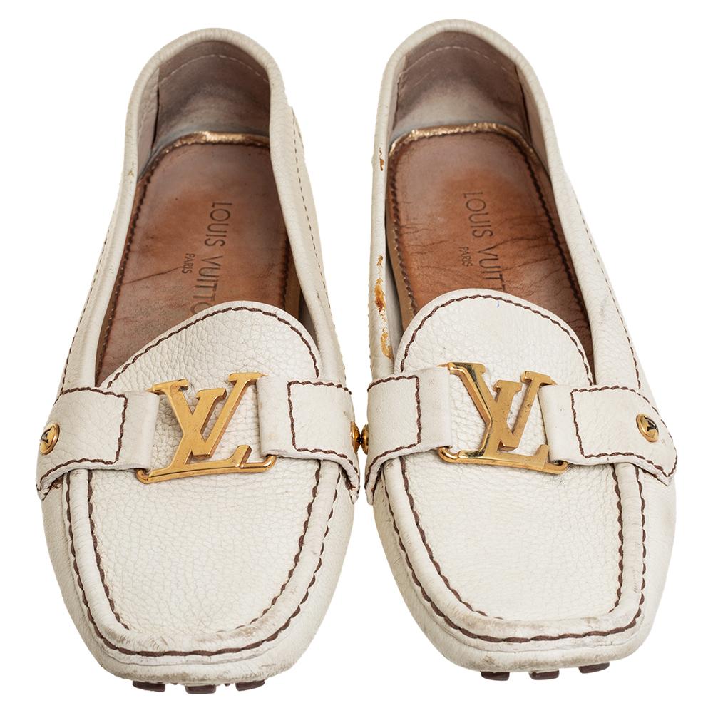 louis vuitton white loafers