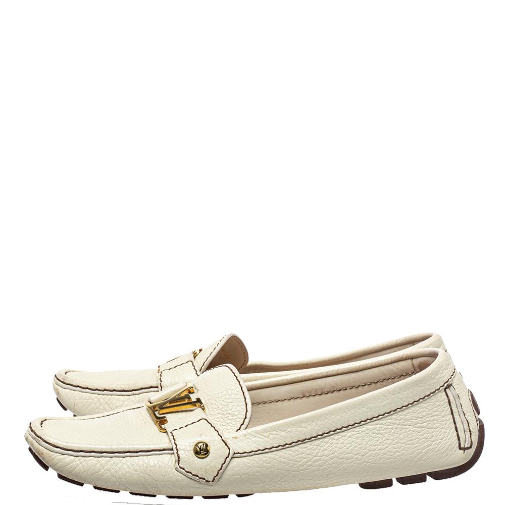 white louis vuitton loafers