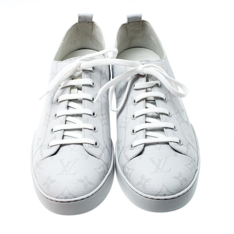Louis Vuitton Off White Monogram Canvas Match Up Sneakers Size 43 For Sale at 1stdibs