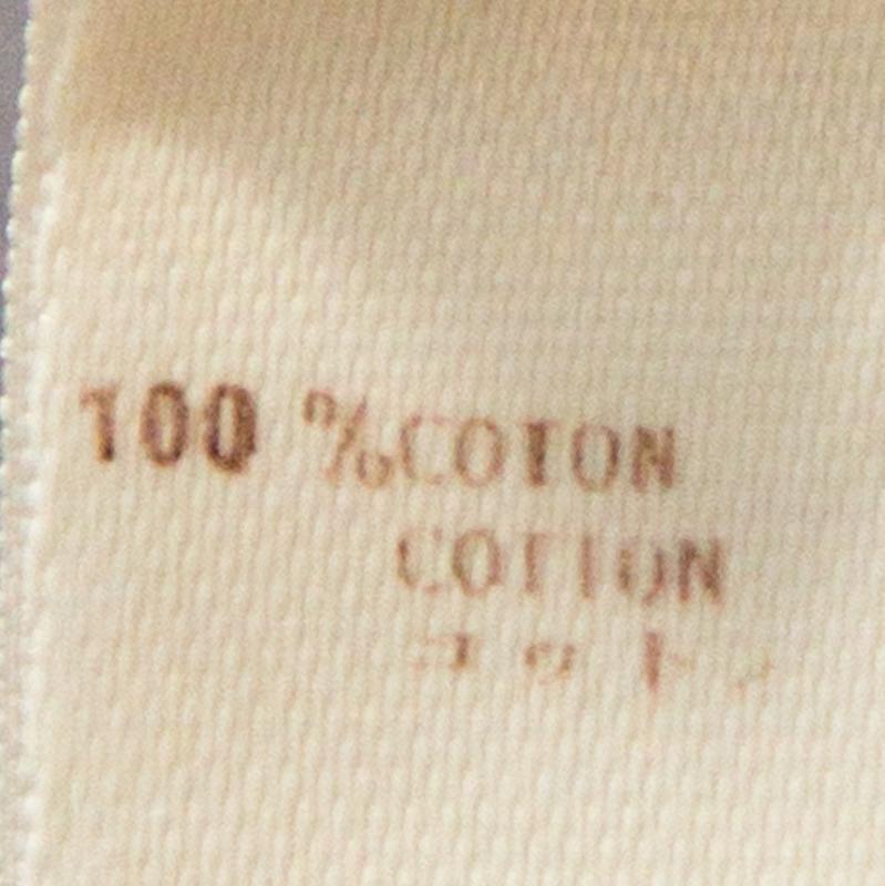 Gray Louis Vuitton Off White Printed Cotton Long Sleeve Shirt M