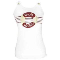 Louis Vuitton Off White ( Rare ) Life Saver Logo 220781 Tank Top/Cami