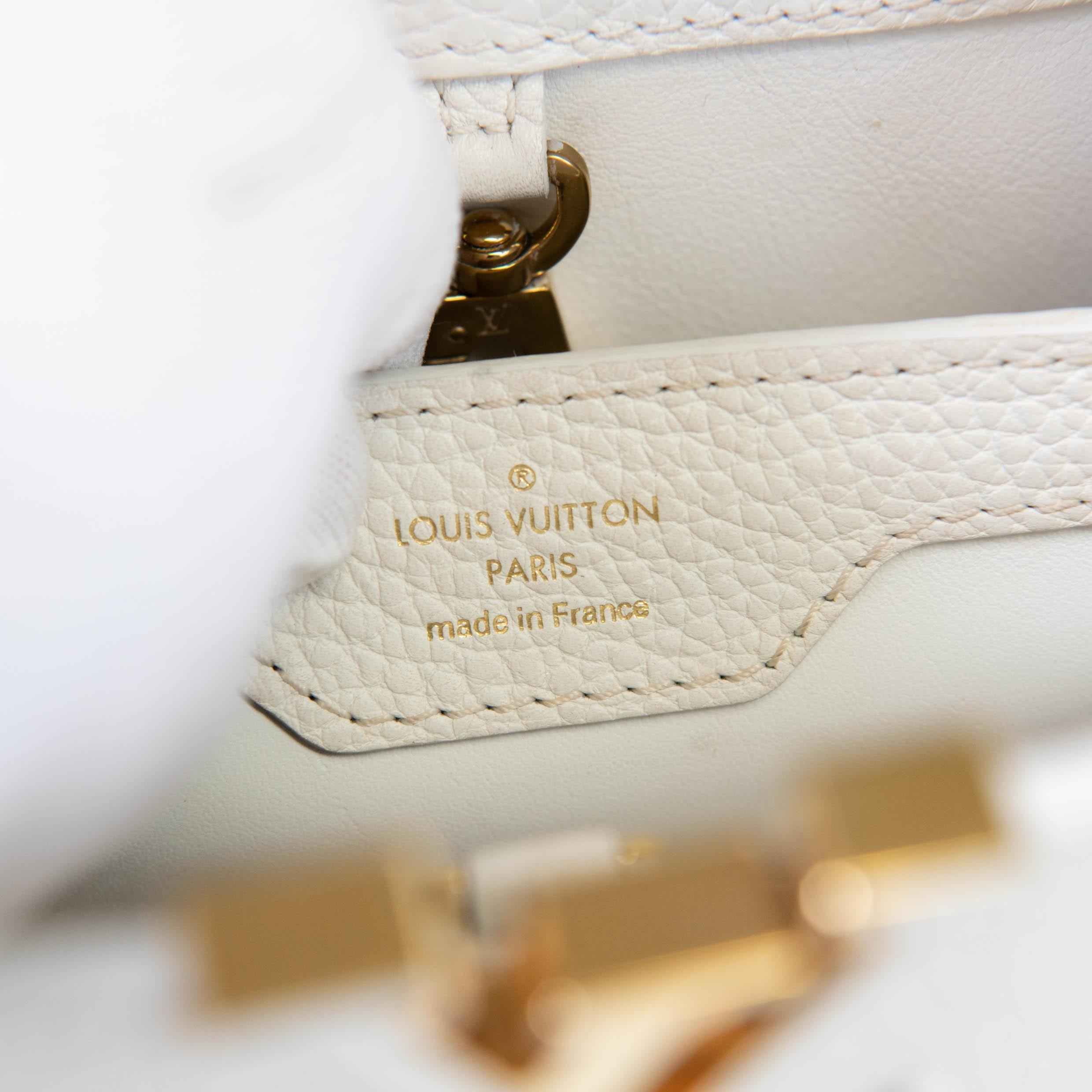 Louis Vuitton Off White Taurillon Leather Capucines BB Crossbody 6