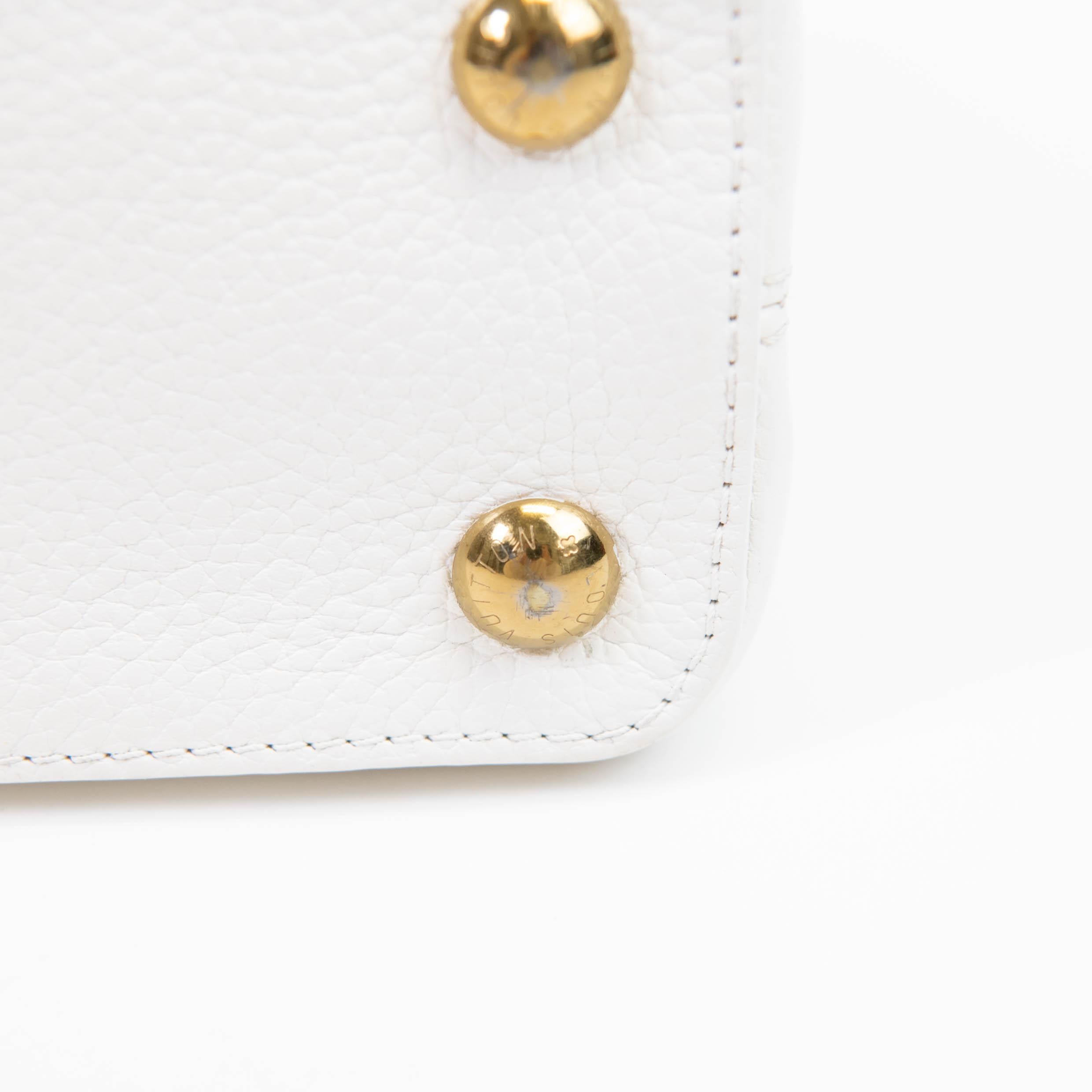 Louis Vuitton Off White Taurillon Leather Capucines BB Crossbody 3