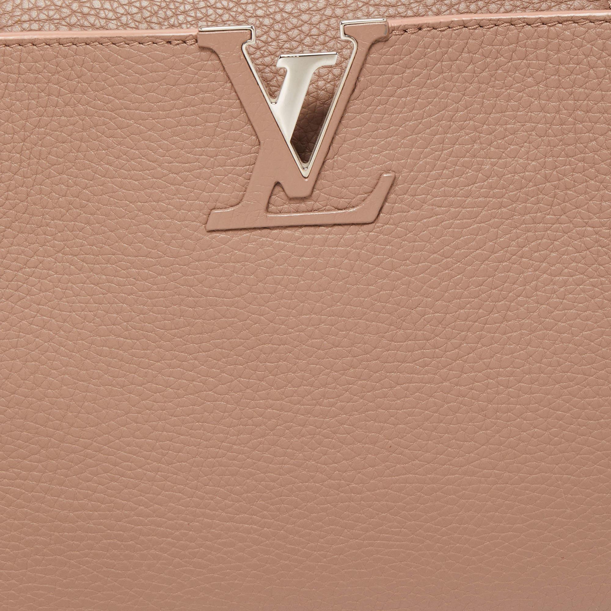 Louis Vuitton Old Rose Leather Capucines MM Bag 1