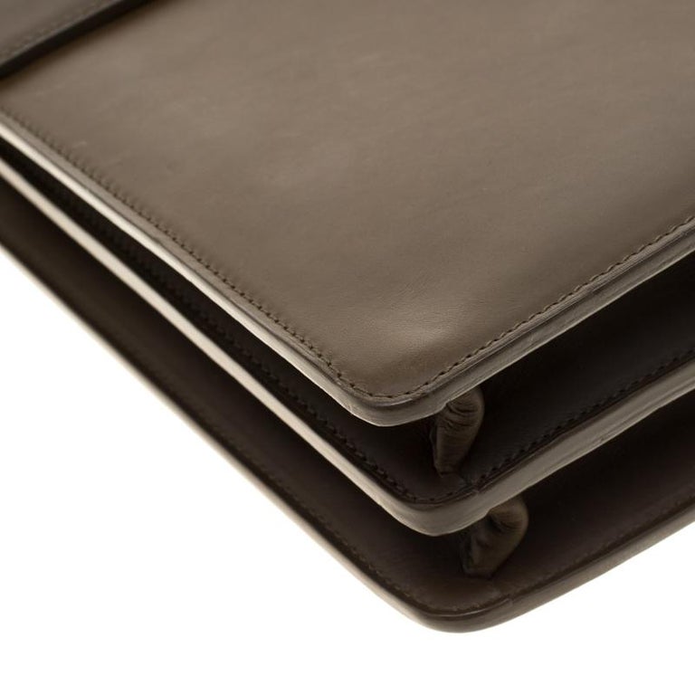 Louis Vuitton Olive Green Leather Robusto I Briefcase For Sale at 1stDibs