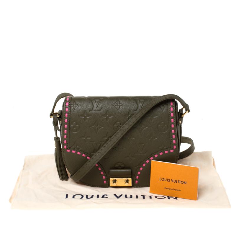 Louis Vuitton Olive Green Monogram Empreinte Leather Junot Shoulder Bag 4