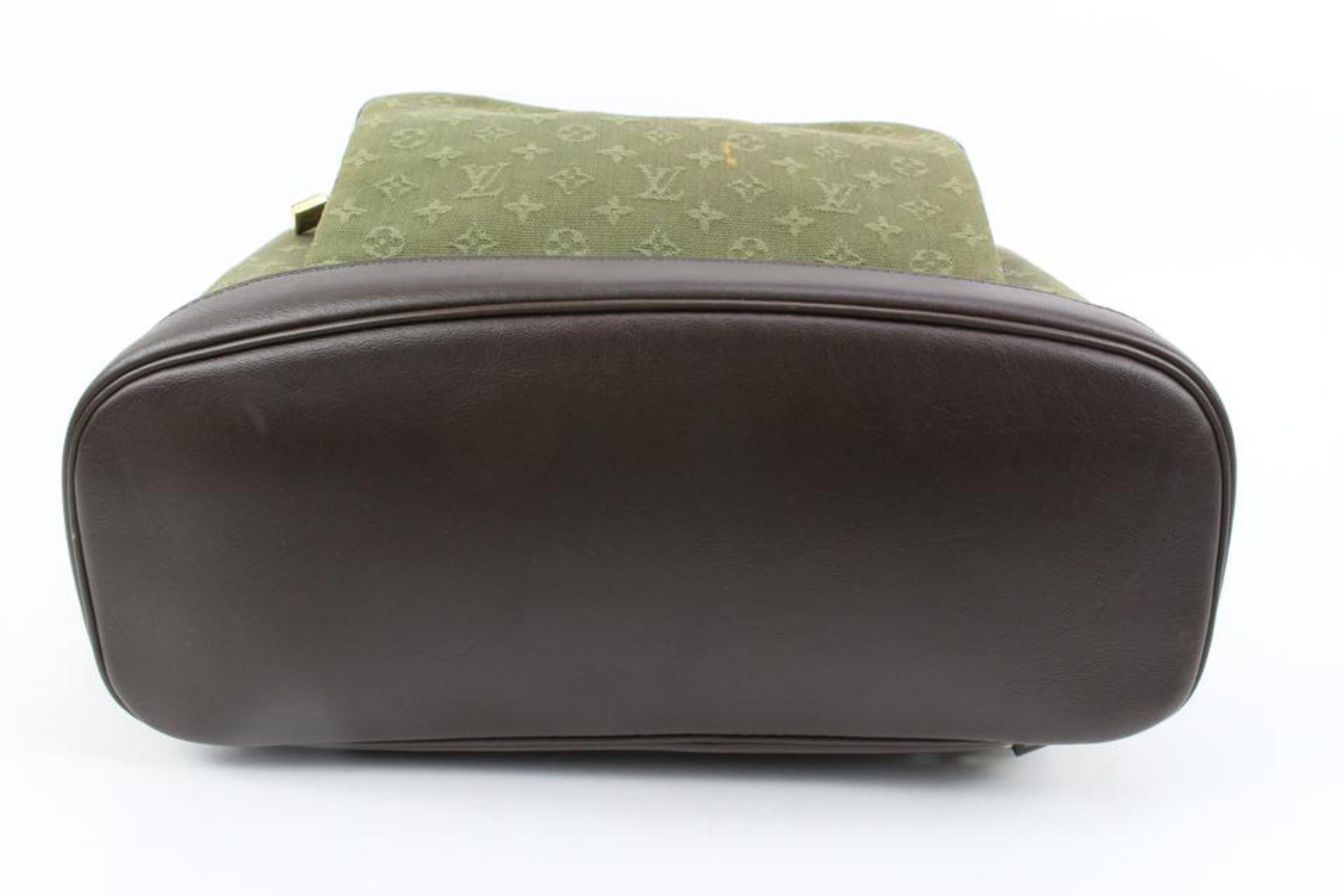 Louis Vuitton Olive Khaki Mini Lin Montsouris GM Backpack 94lk33s 1
