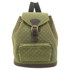 Louis Vuitton Olive Khaki Mini Lin Montsouris GM Backpack 94lk33s