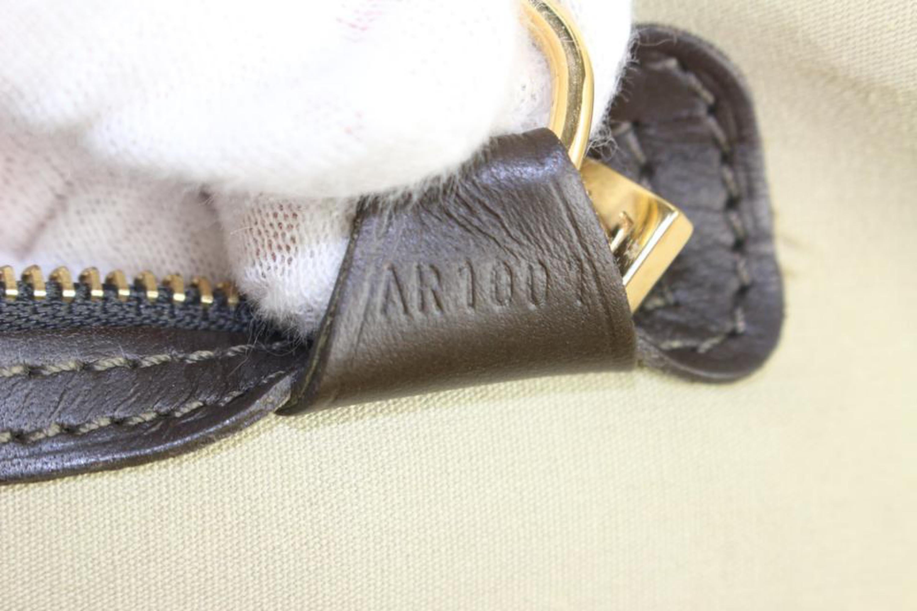 Beige Louis Vuitton Olive Khaki Monogram Mini Lin Alma Haute Bag Tall 3LVL1223