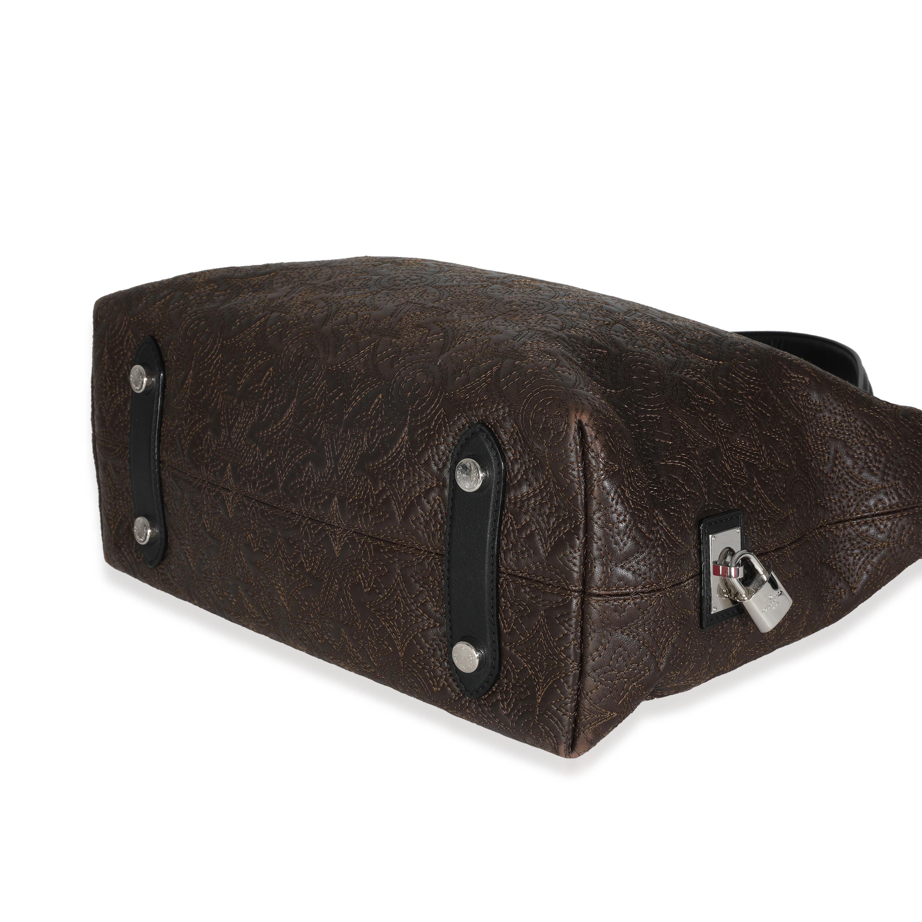 Donna Louis Vuitton Monogram in pelle d'agnello Antheia Hobo in Oliver