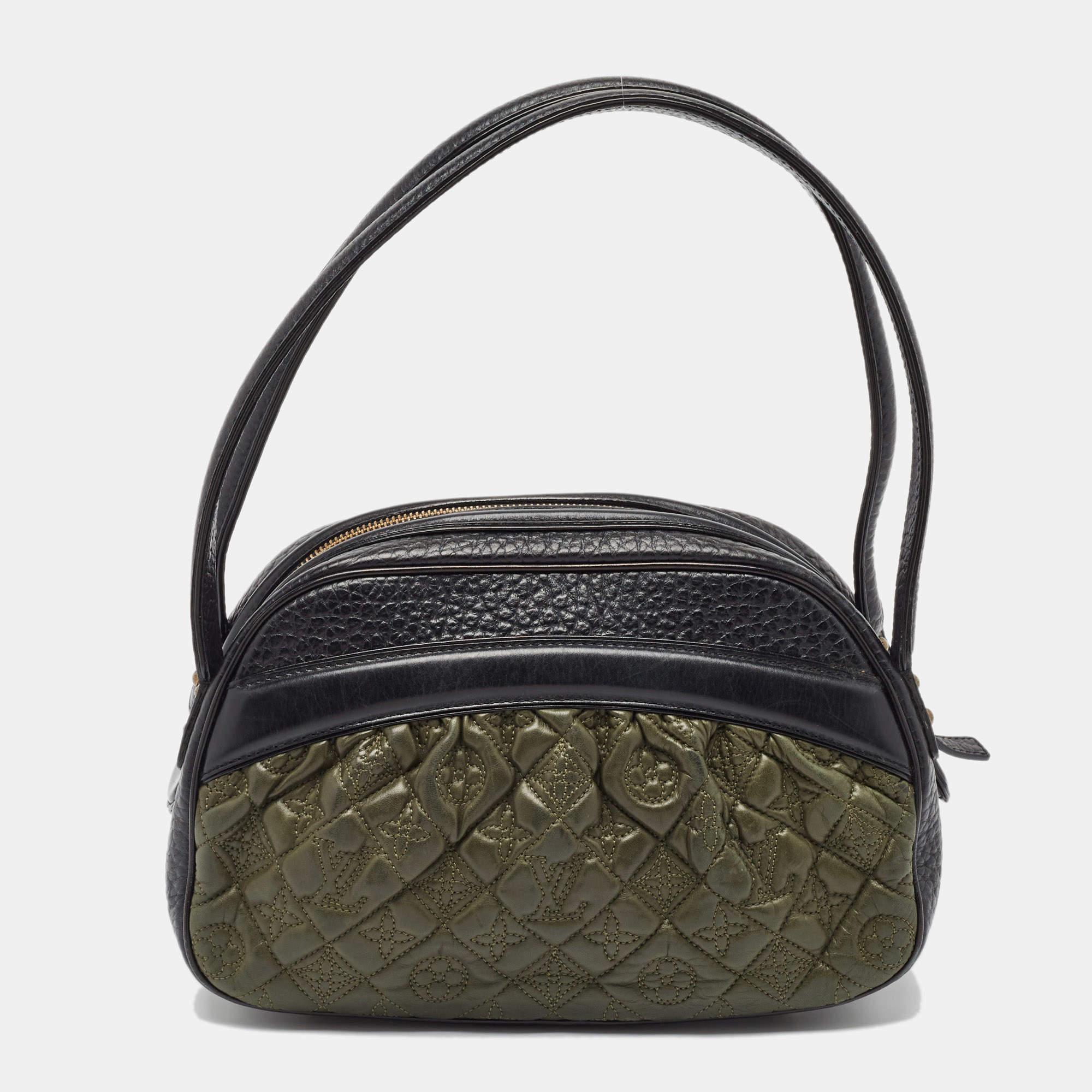 Louis Vuitton Olive Monogram Leather Mizi Vienna Bag In Good Condition For Sale In Dubai, Al Qouz 2