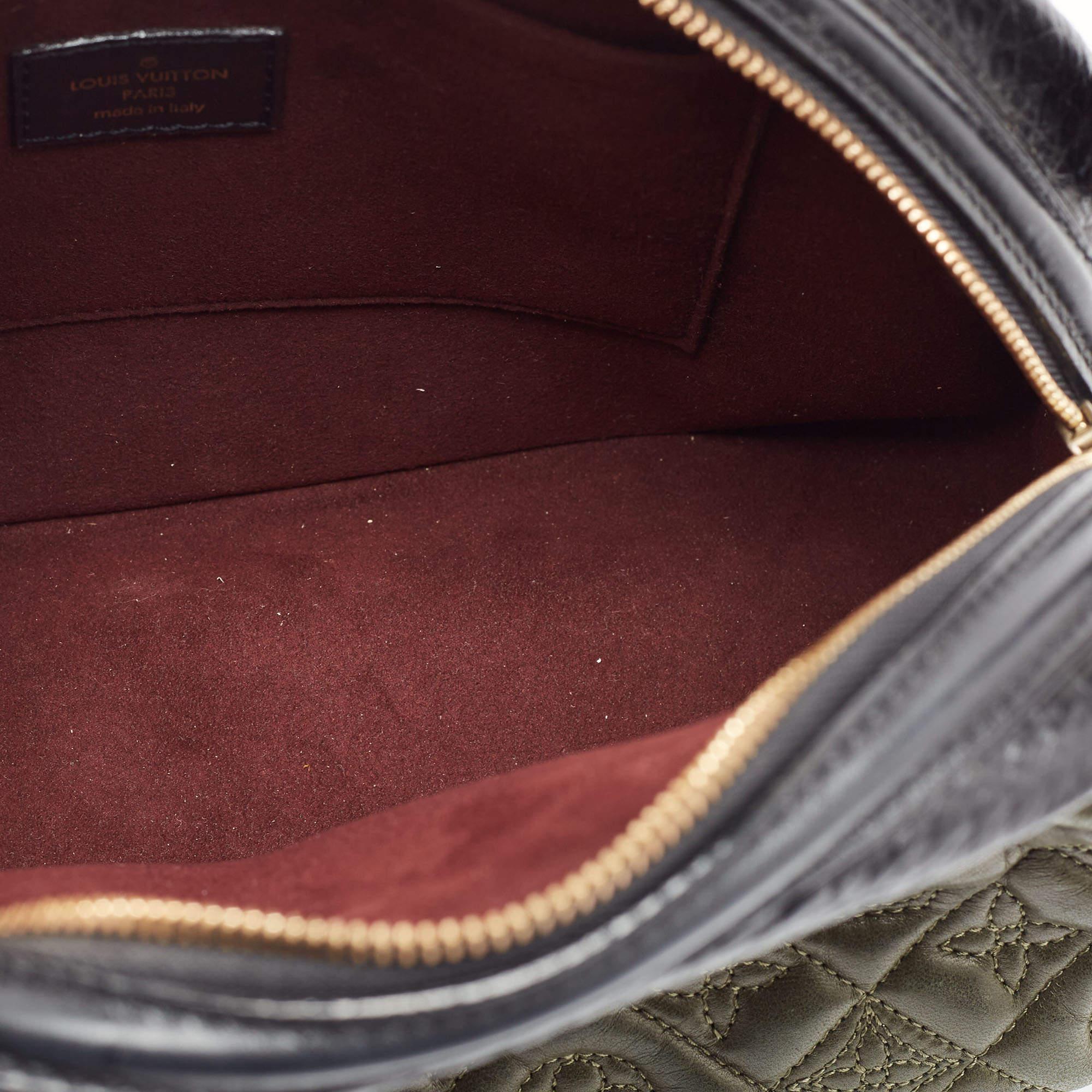 Louis Vuitton Olive Monogram Leather Mizi Vienna Bag For Sale 3