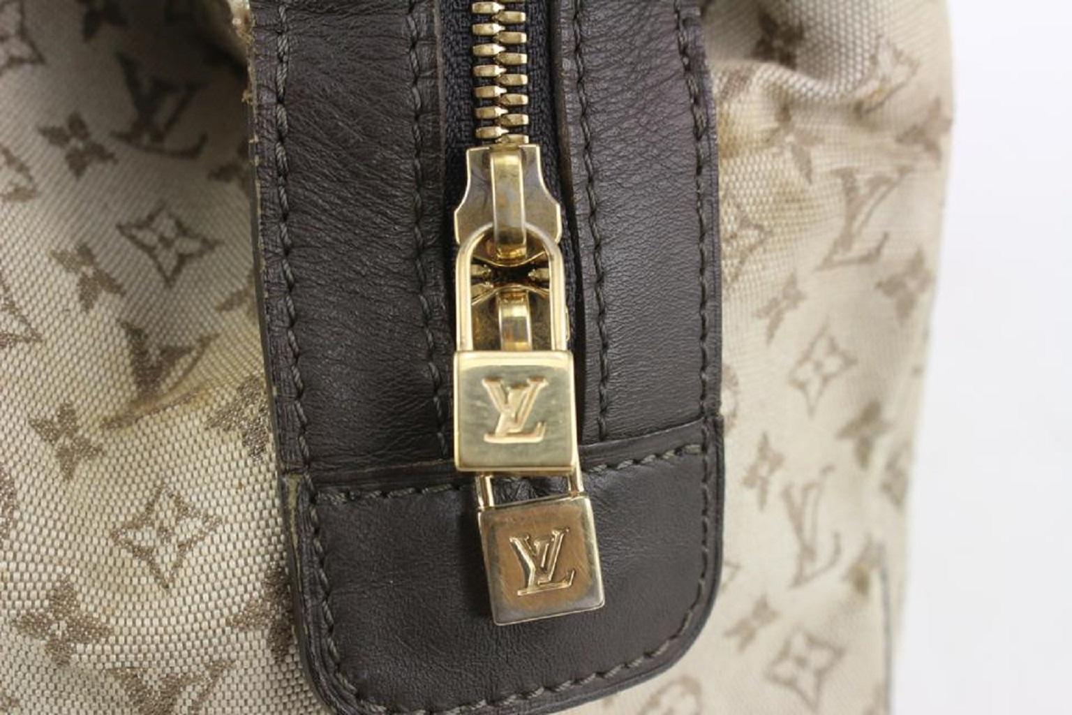 Louis Vuitton Oliv Monogramm Mini Lin Josephine GM Boston Speedy Bagg 928lv77 im Angebot 5