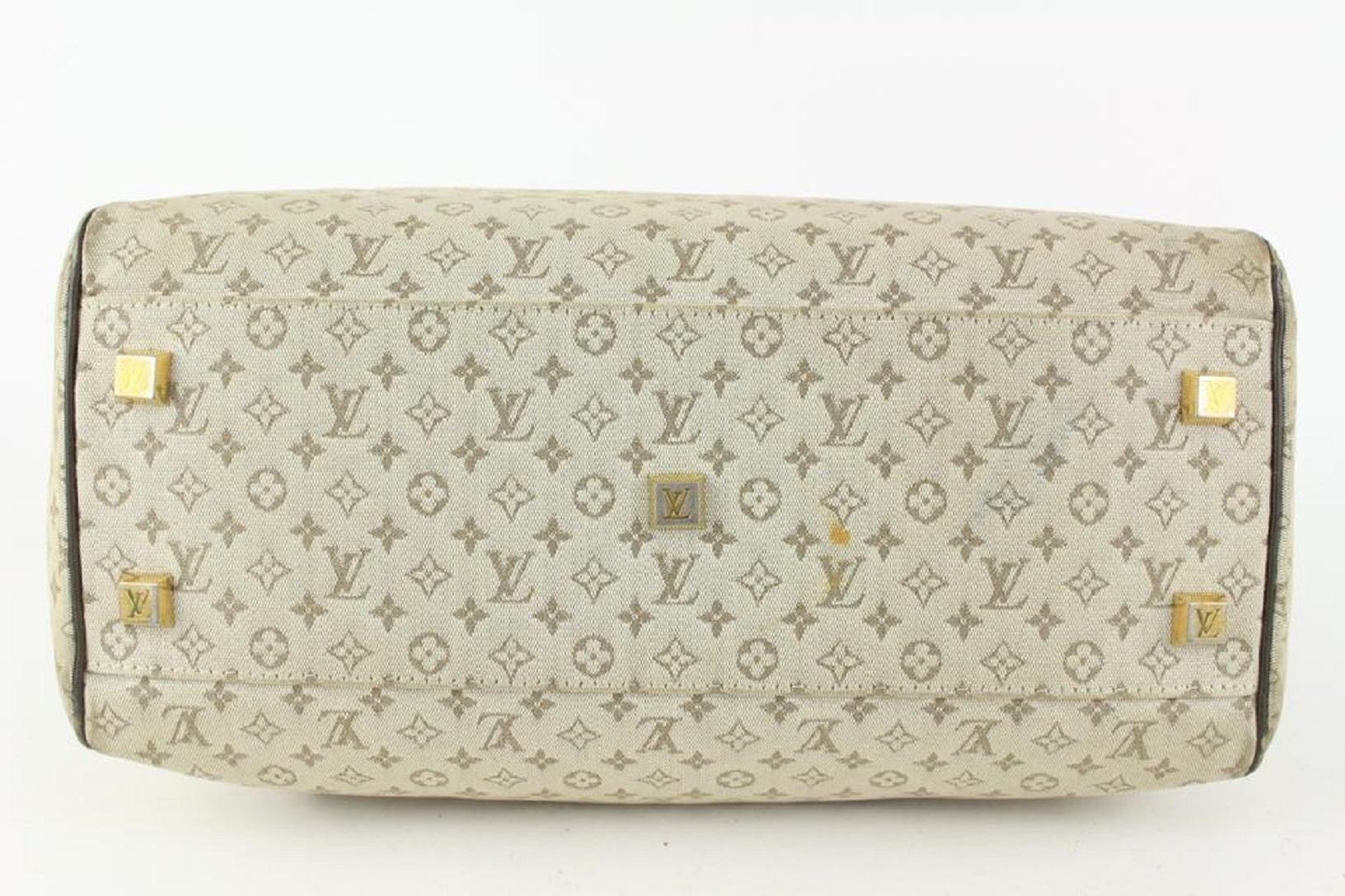 Louis Vuitton Oliv Monogramm Mini Lin Josephine GM Boston Speedy Bagg 928lv77 im Angebot 3