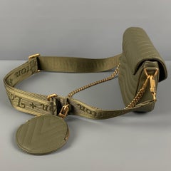 LOUIS VUITTON Olive Quilted Leather New Wave Multi Pochette Bag