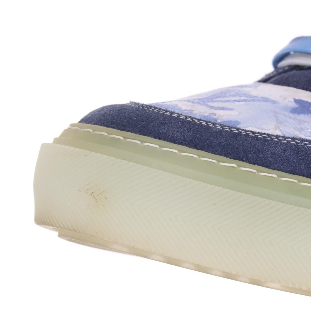 Louis Vuitton Ollie - Sneaker bassa con Monogram acquerellato - Blu in vendita 3