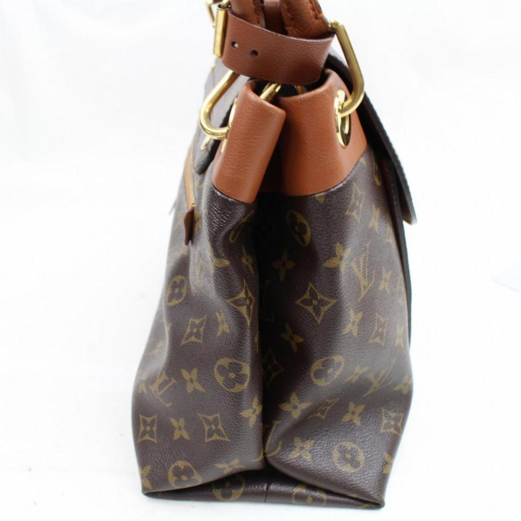 Louis Vuitton Olympe Camel Monogram 867177 Brown Coated Canvas Satchel For Sale 3
