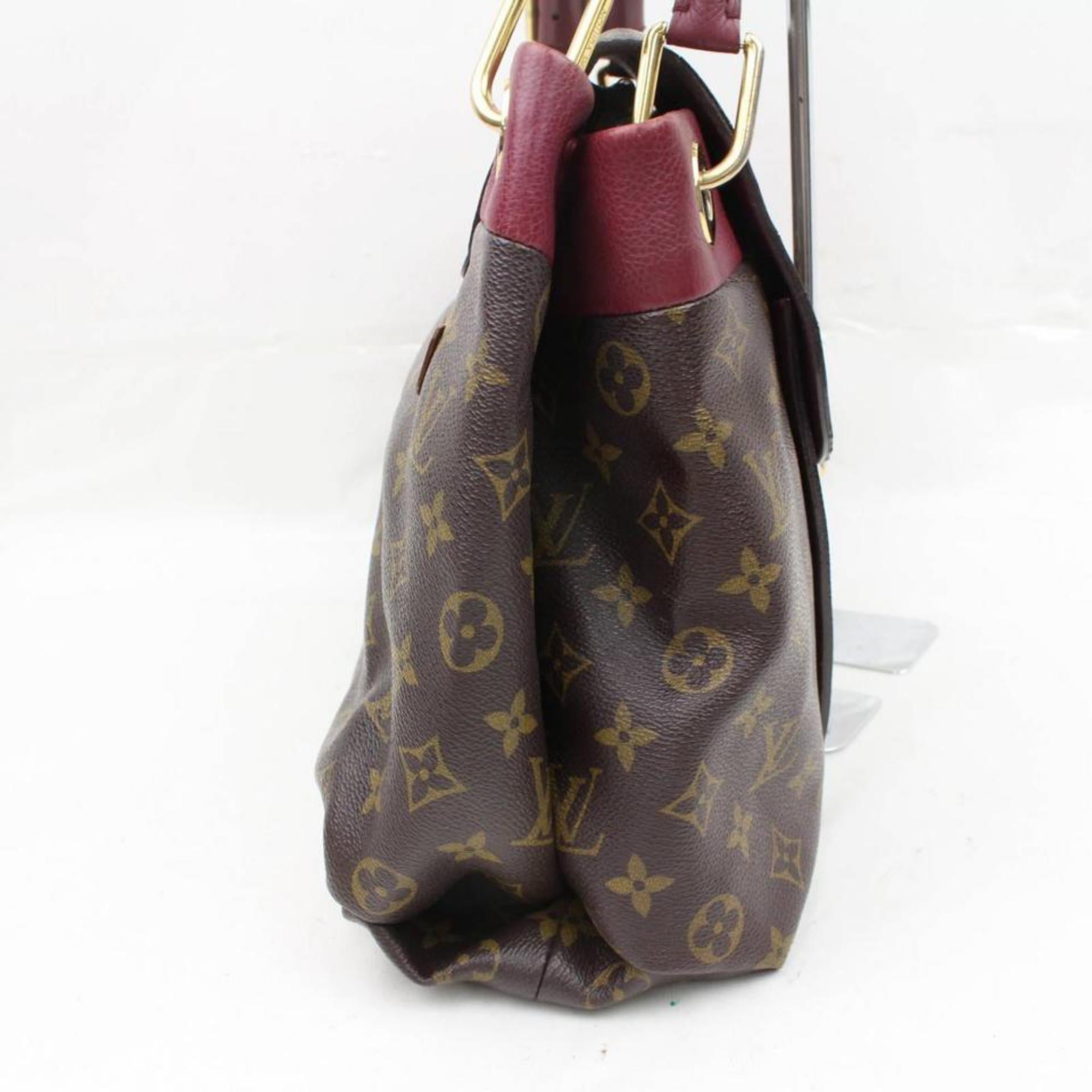 Louis Vuitton Olympe Monogram Aurore 865898 Brown Coated Canvas Shoulder Bag For Sale 5