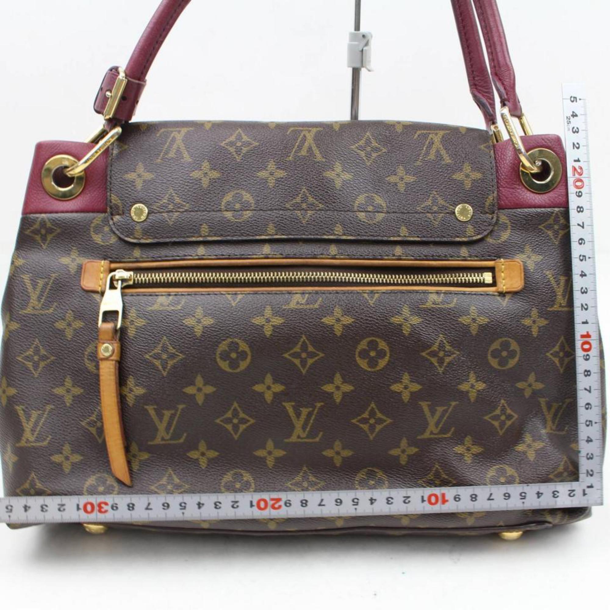Louis Vuitton Olympe Monogram Aurore 865898 Brown Coated Canvas Shoulder Bag For Sale 2