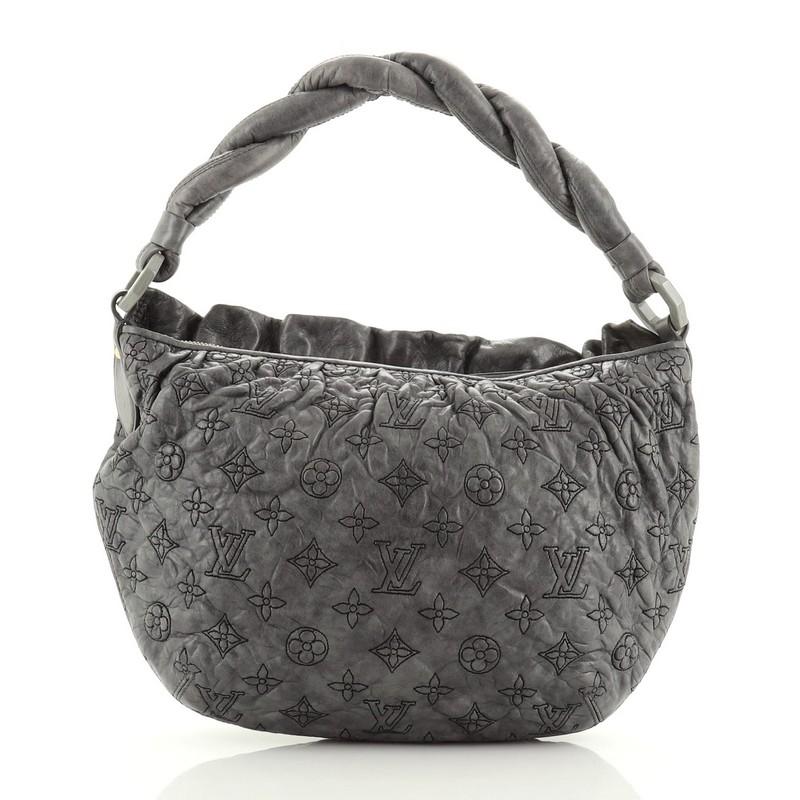 Gray Louis Vuitton Olympe Nimbus Handbag Limited Edition Monogram Lambskin PM