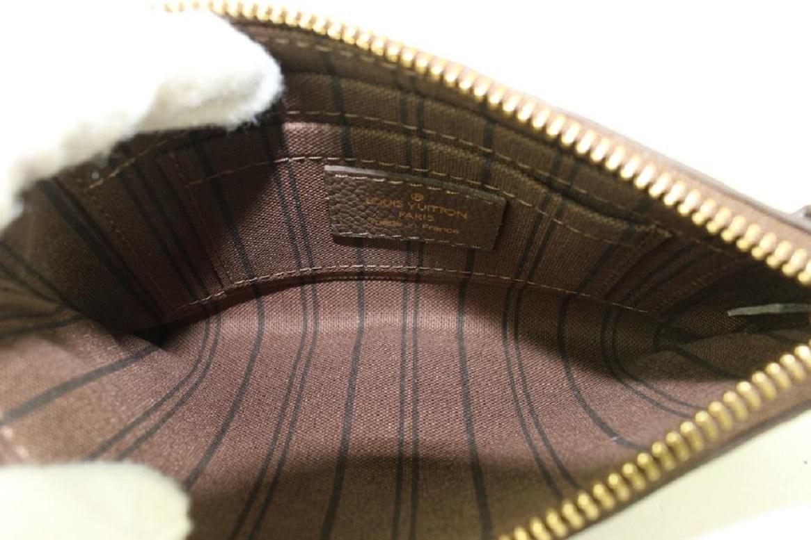 Gray Louis Vuitton Ombre Leather Monogram Empreinte Citadine GM Pochette Wristlet
