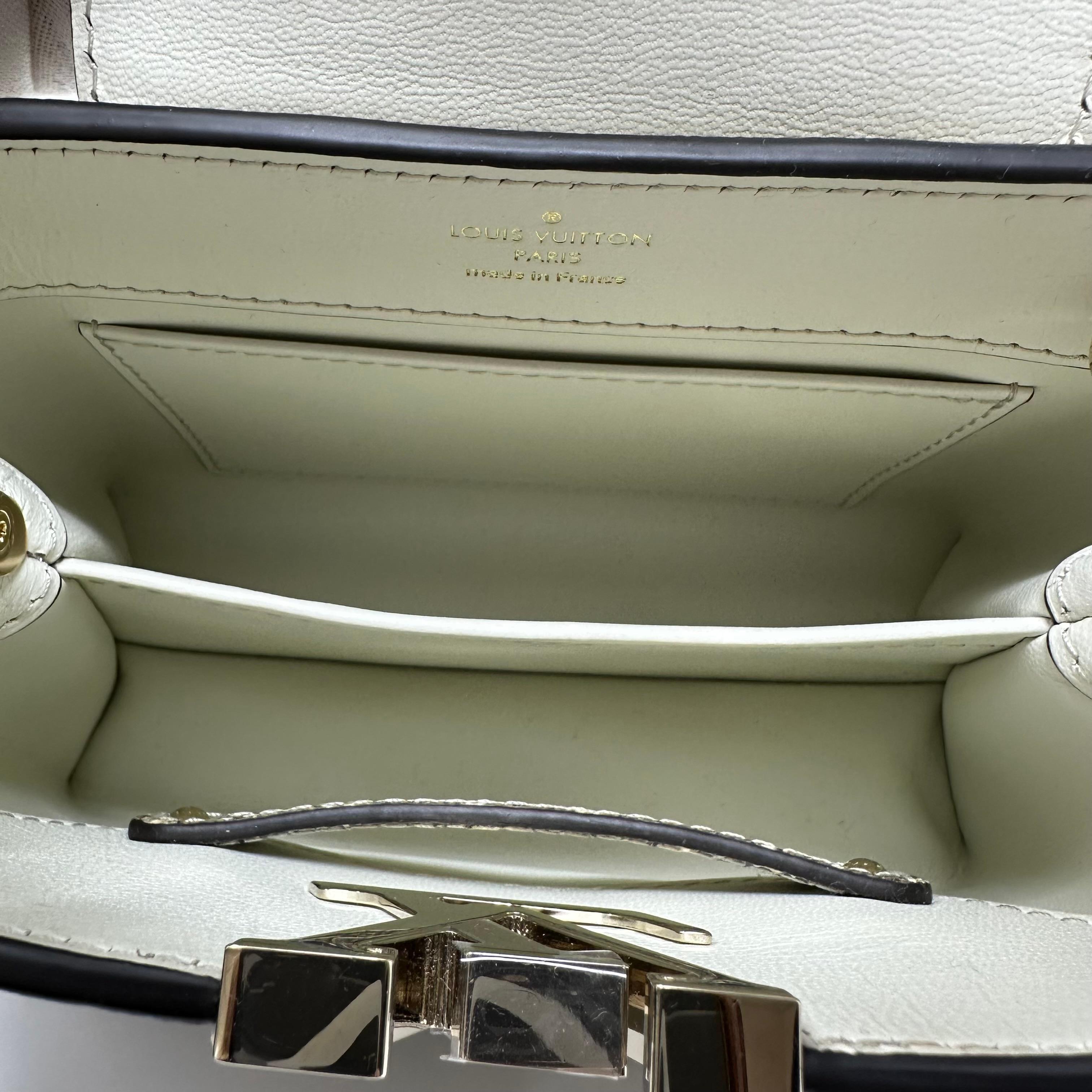 LOUIS VUITTON Ombre Eidechse Argento Mini Capucines Gold & Grau Tasche GHW im Angebot 2