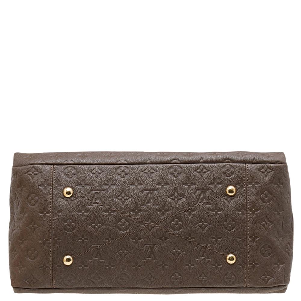 Gray Louis Vuitton Ombre Monogram Empreinte Leather Artsy MM Bag