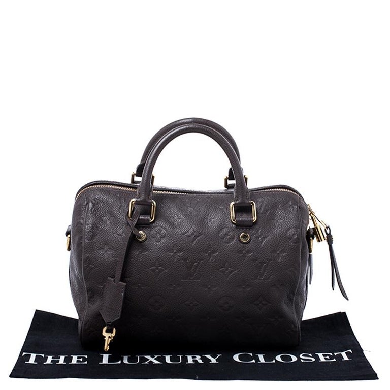 Louis Vuitton Cognac Empreinte Monogram Giant Speedy Bandouliere 25 Bag For  Sale at 1stDibs