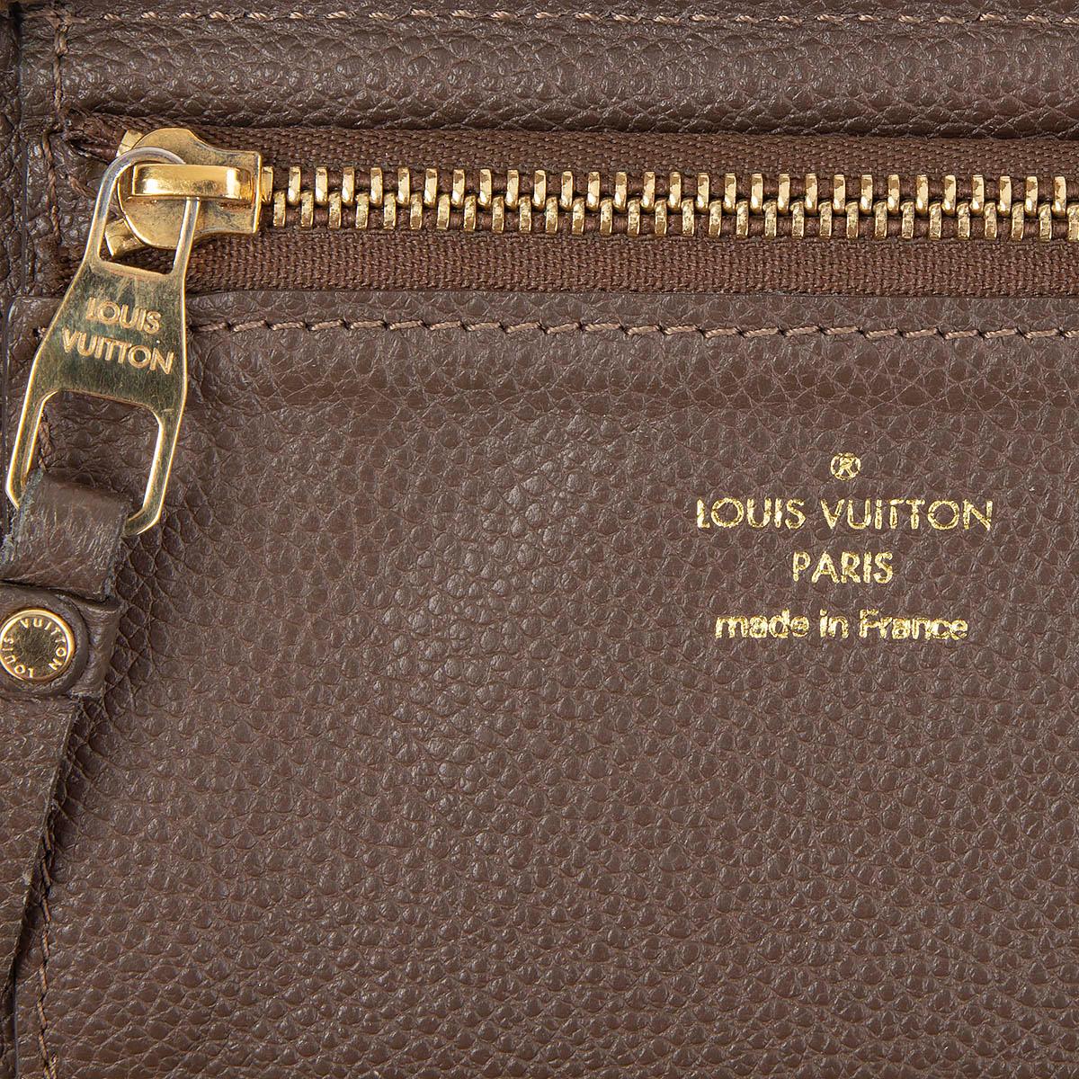 LOUIS VUITTON Ombre taupe Monogram Empreinte SECRET Wallet In Excellent Condition For Sale In Zürich, CH