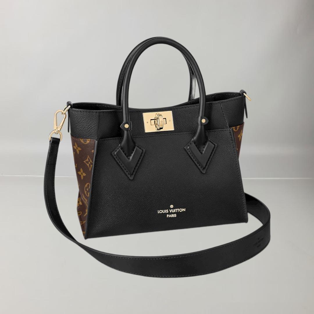 Louis Vuitton On My Side PM Tote Bag Black For Sale at 1stDibs
