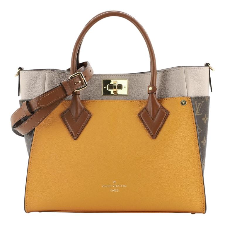 Louis Vuitton On My Side Tote Leather with Monogram Canvas at 1stDibs  on  my side louis vuitton, louis vuitton on my side tote bag, cabas on my side  louis vuitton