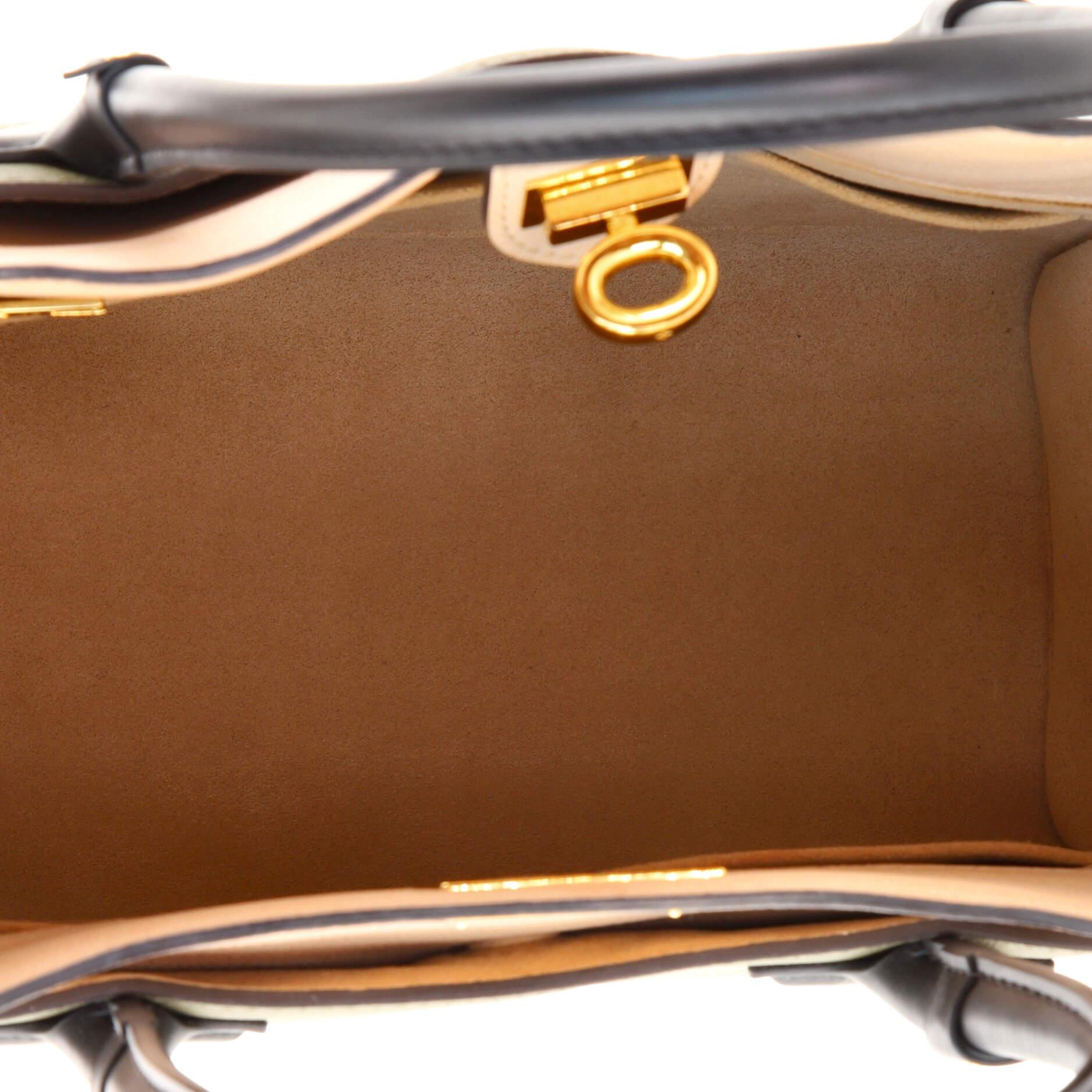 Louis Vuitton On My Side Tote Leather with Monogram Canvas MM In Good Condition In NY, NY
