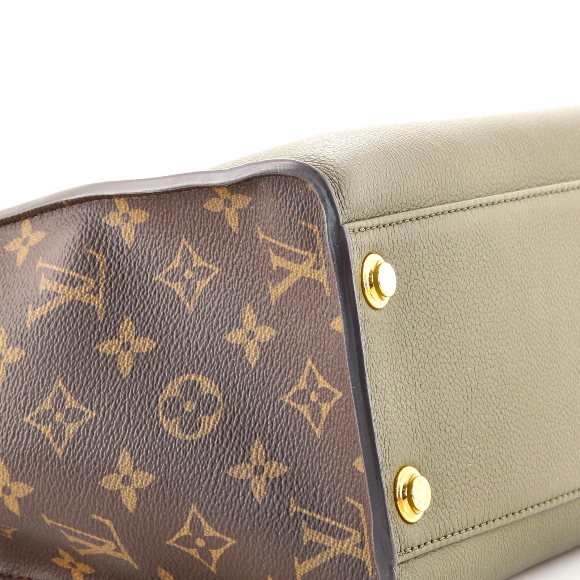 Women's or Men's Louis Vuitton On My Side Tote Leather with Monogram Canvas MM